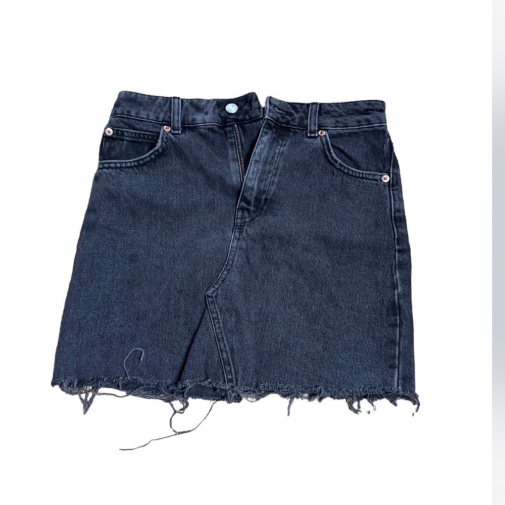 Black Denim Skirt